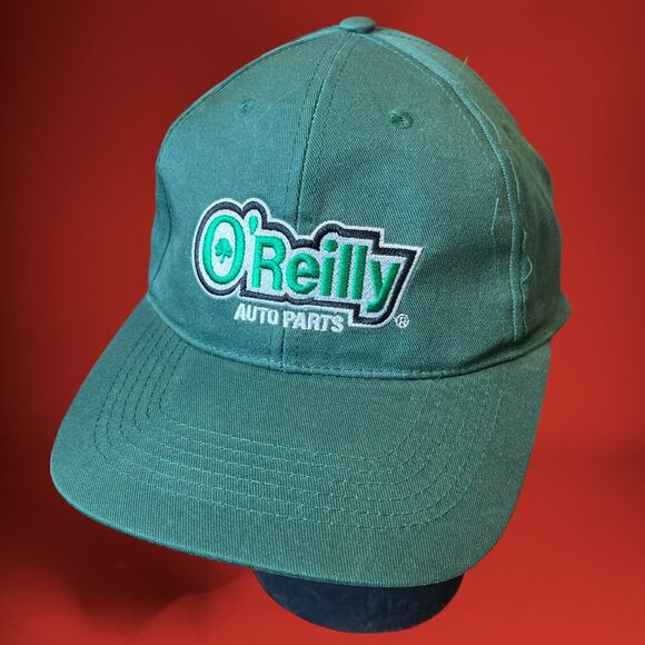 O’Reilly Auto Parts Green/ White Lettering Adjustable Snapback Hat Employee - Picture 7 of 11